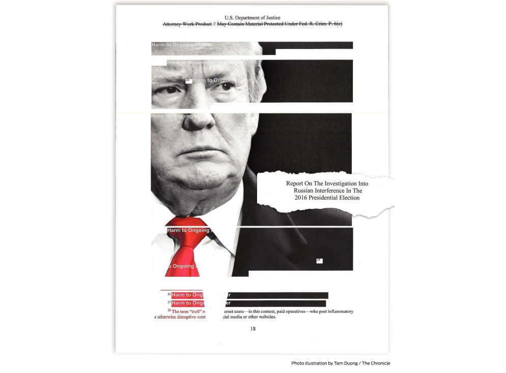 Mueller Report. Tam Duong/The San Fransisco Chronicle.