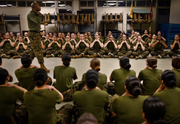 Recruits during a martial arts class. Photo: Lynsey Addario for The New York Times