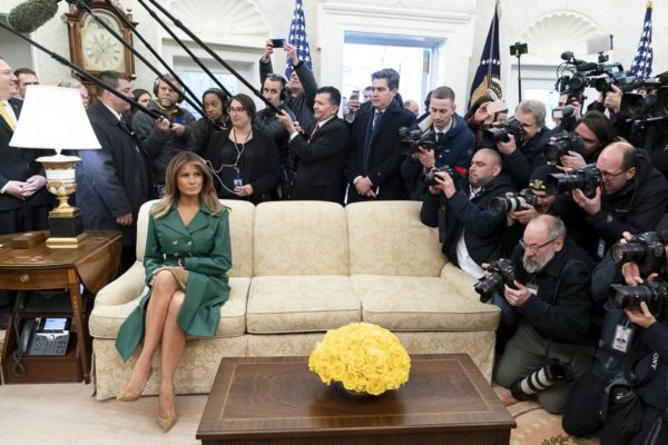 Photo 1: Andrea Hanks/Official White House photo. Caption: President Donald J. Trump and First Lady Melania Trump welcome the Prime Minister of the Czech Republic and Mrs. Monika Babišová to the White House, Thursday March 7, 2019.