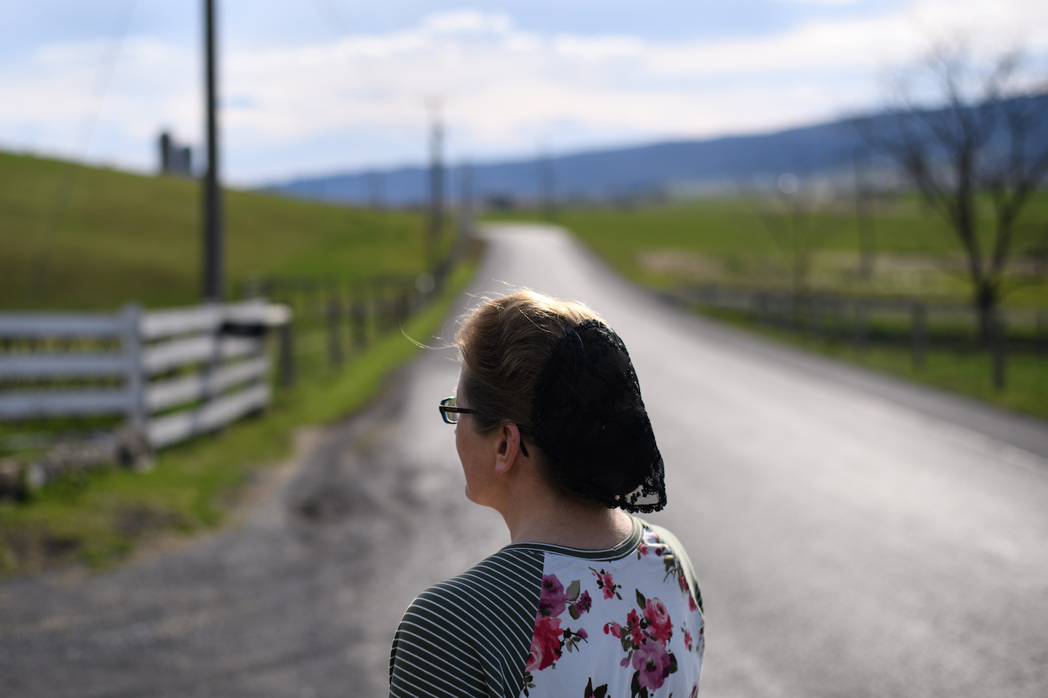 "Let's go back to 1994, to the devastation I felt when I walked in on my husband abusing my baby girl. My tiny, helpless 1-month-old baby. He apologized and promised it would never happen again, and I believed him." | Kay, a former conservative Mennonite woman, in Central Pennsylvania. (Stephanie Strasburg/Post-Gazette)