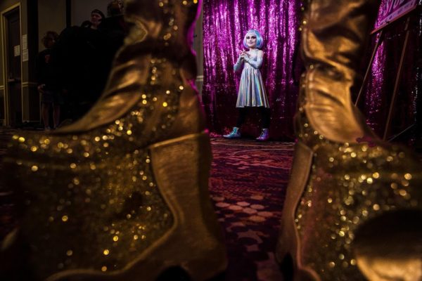 Photo: Amanda Voisard/Reuters. Caption 1: Keegan, 8, who identifies as gender creative, drag name Kween-Kee-Kee, poses for a photograph after completing his first drag performance during the Austin International Drag Festival 2018 near Austin, Texas, U.S., November, 18, 2018.