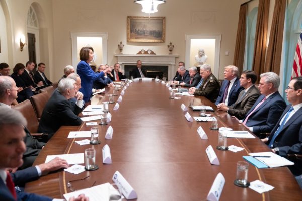 Photo: Shealah Craighead/ White House Caption: Photo posted by Donald Trump on Twitter: "Nervous Nancy's unhinged meltdown! October 16, 2019