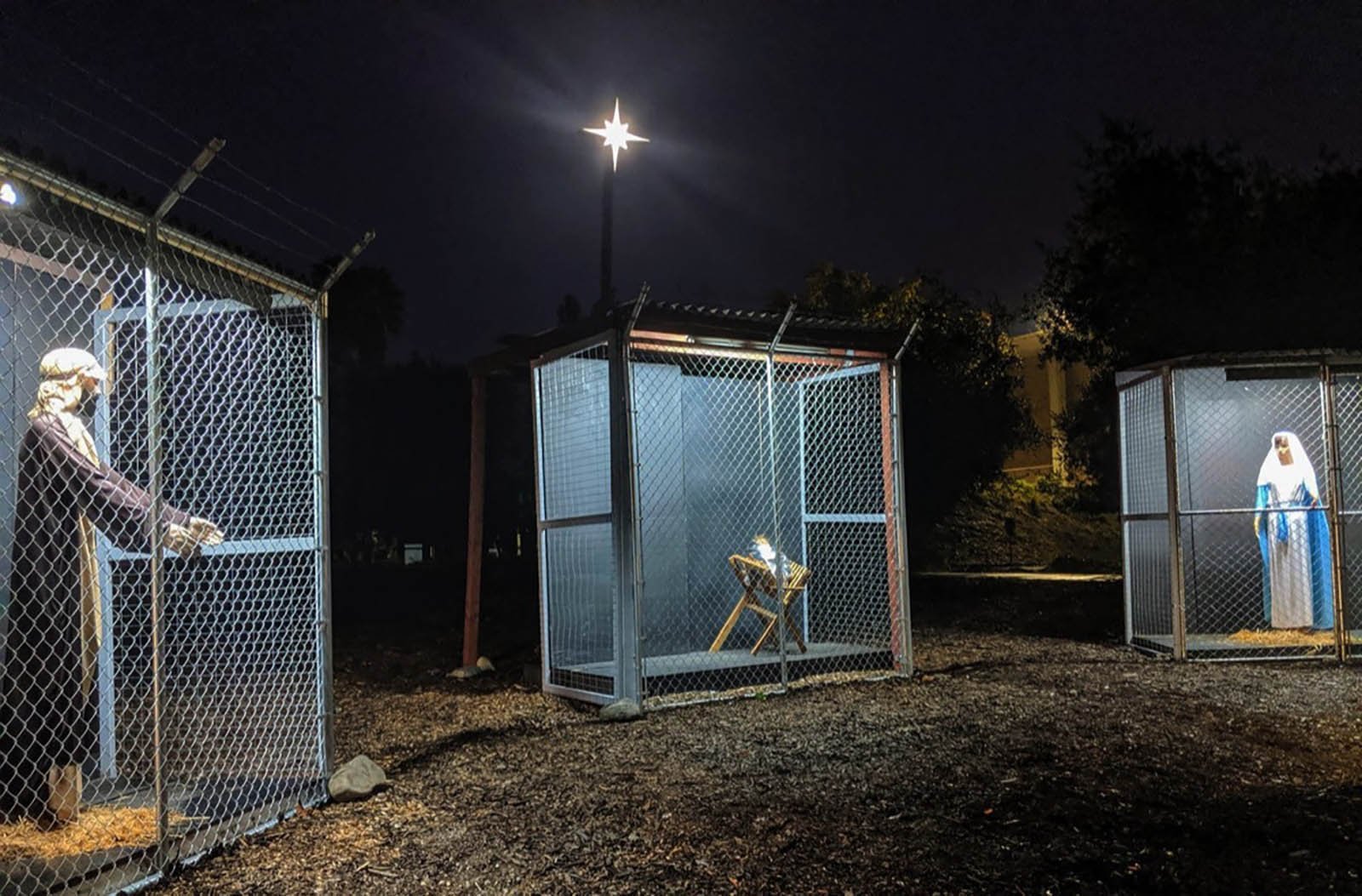 Christmas Back With a Vengeance: Jesus, Mary and Joseph in Cages