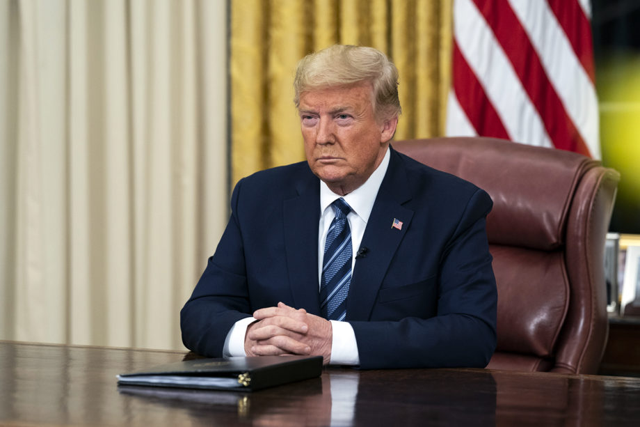 President Donald J. Trump addresses the nation from the Oval Office of the White House Wednesday evening, March 11, 2020, on the country’s expanded response against the global Coronavirus outbreak. (Official White House Photo by Joyce N. Boghosian)