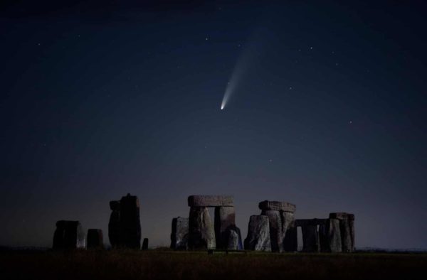 Photograph: Mark Kerton/Rex/Shutterstock. Neowise passes over Stonehenge in Wiltshire, England, on 12 July, 2020