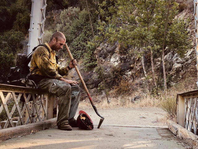 Chatting the Pictures: Photo of an Exhausted California Firefighter