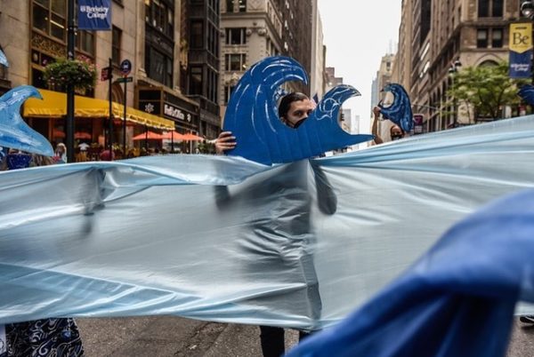 People participate in the 9/17 Action: Enough is Enough in New York City.