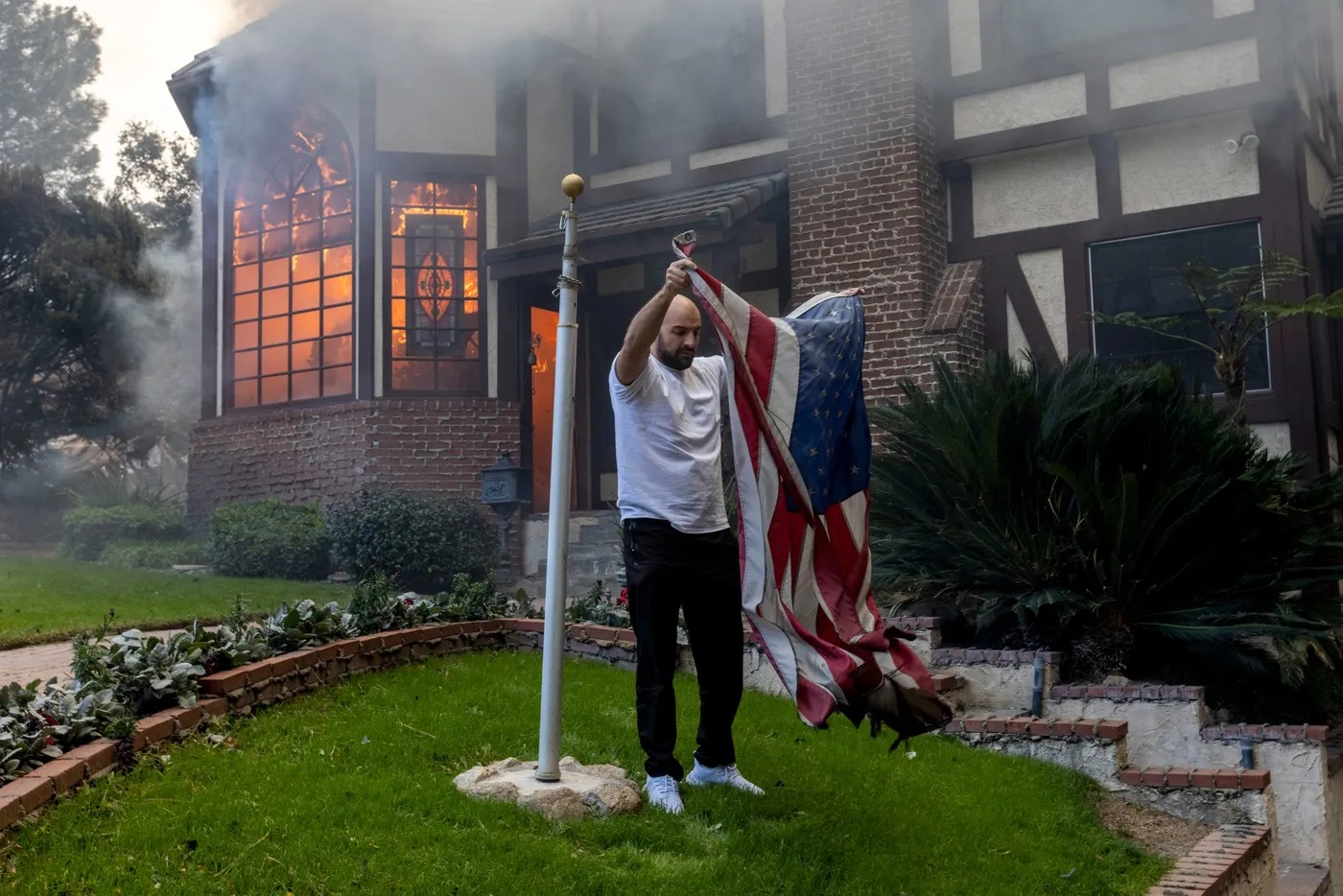 Chatting The Pictures: Old Glory, Trump, and the L.A. Fire Disasters